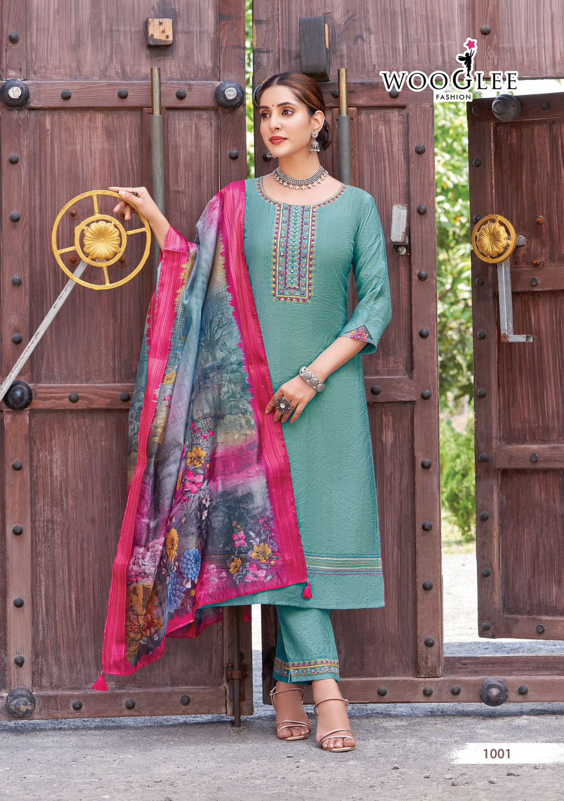 Kritika By Wooglee Viscose Weaving Kurti With Bottom Dupatta Wholesale Shop In Surat
